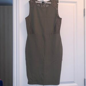 Khaki midi dress